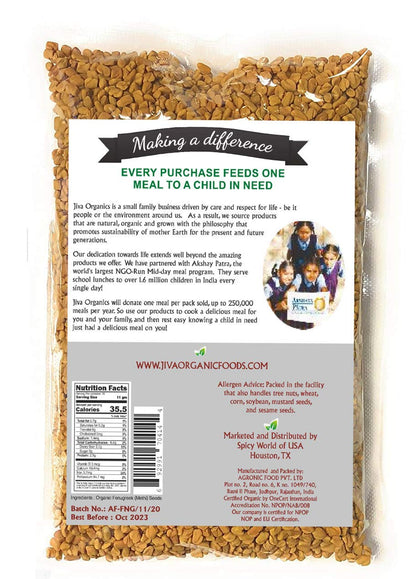 Jiva Organic Fenugreek Seeds 7 Ounce – Pure Indian Methi Seeds for Postpartum Wellness, Soothing Soaks & Restorative Rituals