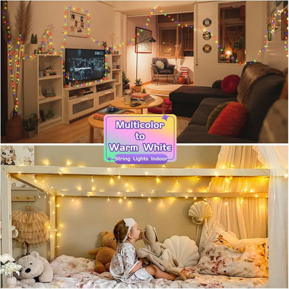 JMEXSUSS Color-Changing Outdoor Fairy Lights – 200 LED Connectable String for Balcony, Deck, and Open-Air Gatherings
