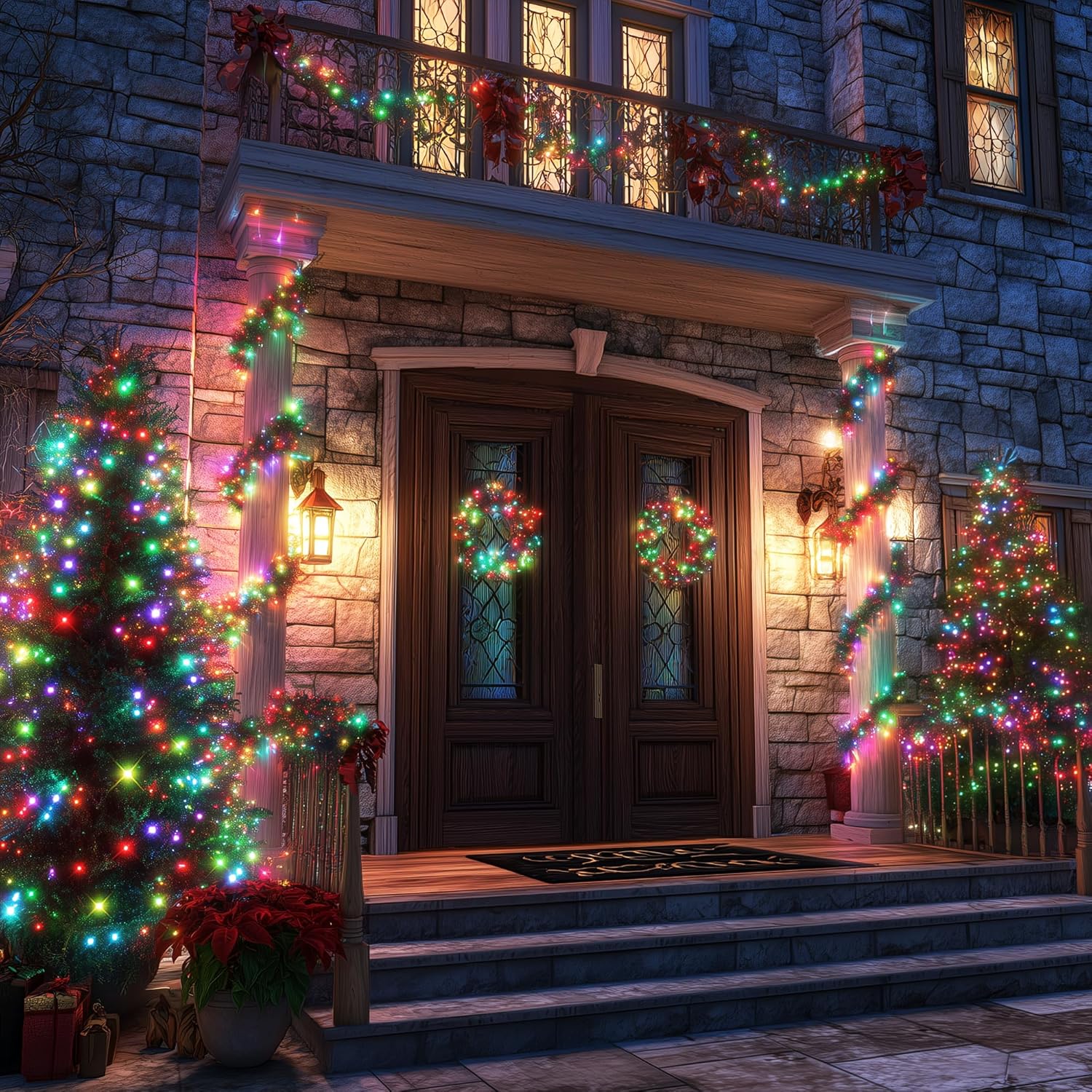 Joomer 66FT 200 LED Indoor Outdoor Lights with Remote and Timer Christmas Holiday Gift for Family Friend Home Decorator