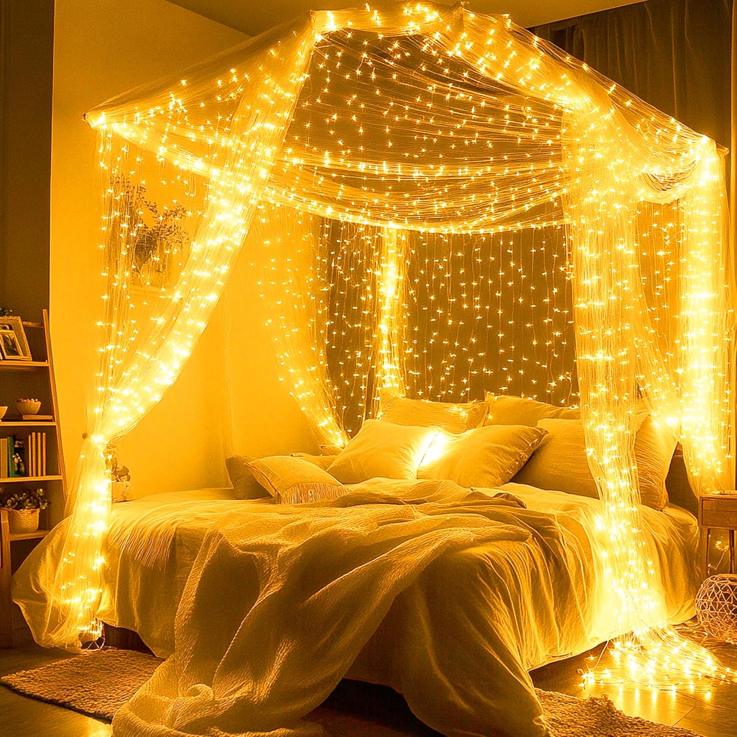 Joomer Battery Powered LED String Lights – Timer Auto Shutoff Night Lights for Safe Sleep and Everyday Use