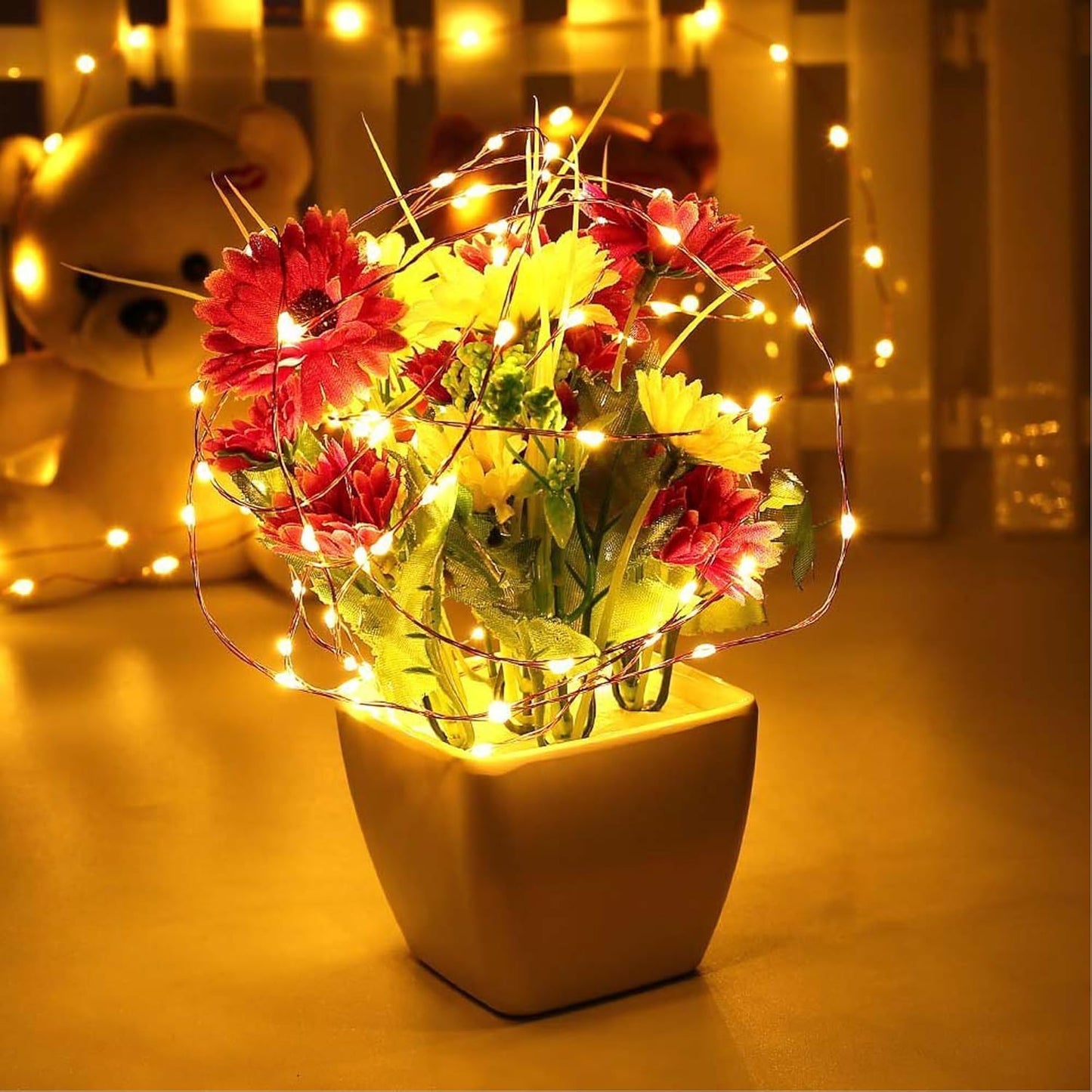 Joomer Battery Powered LED String Lights – Timer Auto Shutoff Night Lights for Safe Sleep and Everyday Use