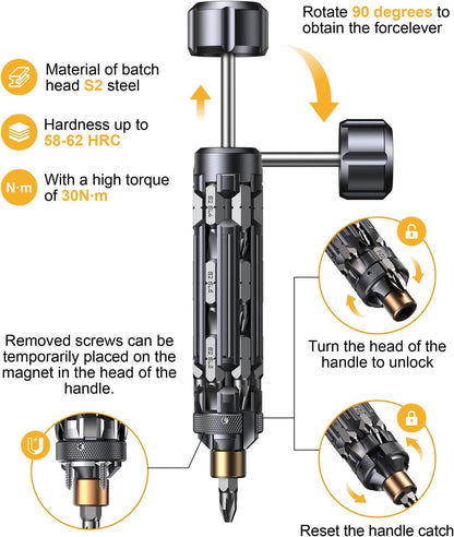 JOREST 19-in-1 EDC Screwdriver Set – Unique Housewarming and Holiday Gift for Men, Husbands, and DIY Dads