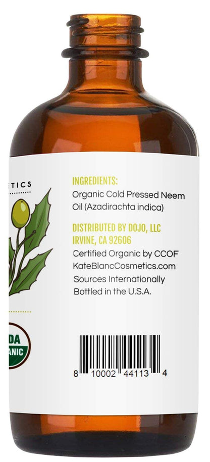 Kate Blanc Cosmetics Neem Oil for Skin, Hair & Face – Restorative Face Oil and Cuticle Treatment for a Calming Bedtime Routine
