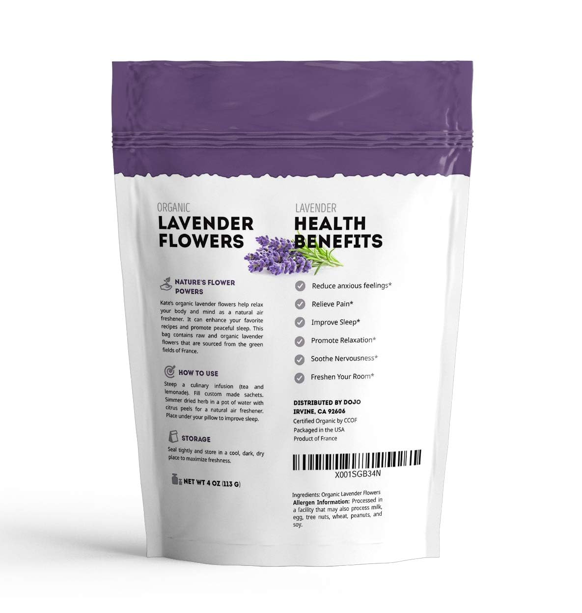 Kate Naturals French Dried Lavender – Beautiful Bridal Shower and Wedding Gift for the Bride Who Loves Crafting