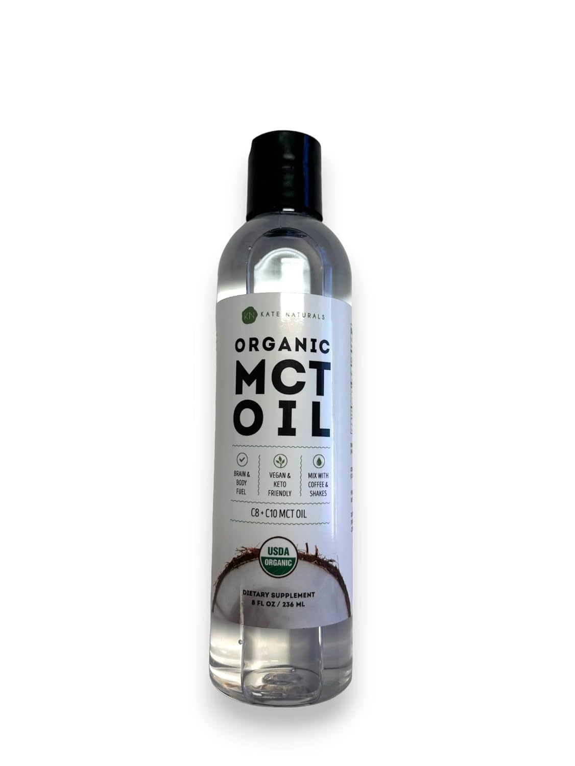 Kate Naturals MCT Oil – Holistic Self-Care Staple, Odorless C8 C10 for Mind, Body and Morning Brew