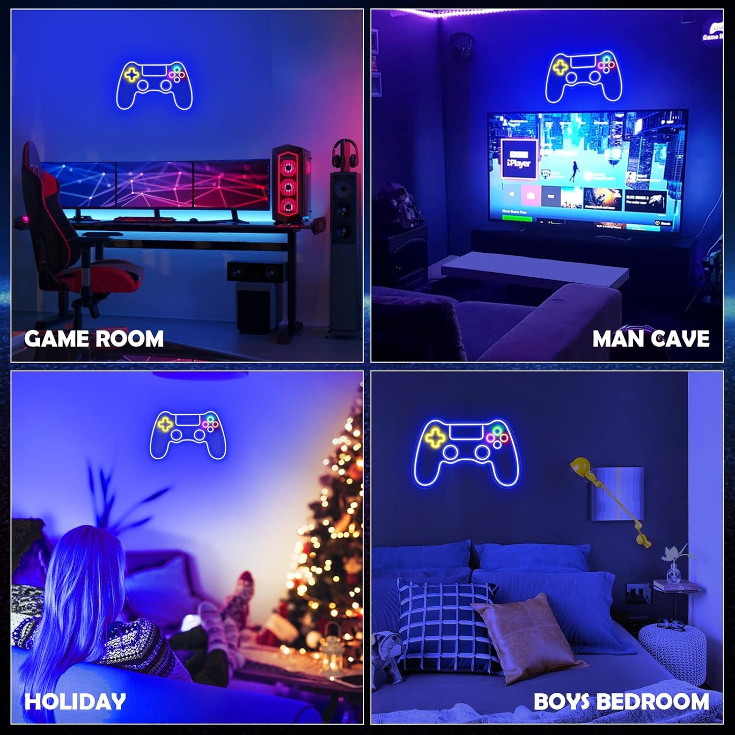 Kavaas Gamer Neon Sign – Unique Valentine or Holiday Gift for Hardcore Gamers, Arcade Style LED Wall Sign