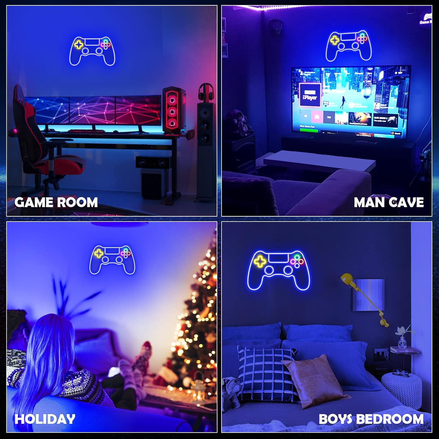 Kavaas Gamer Neon Sign – Unique Valentine or Holiday Gift for Hardcore Gamers, Arcade Style LED Wall Sign
