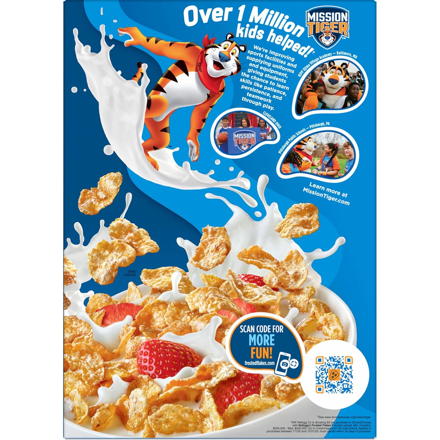 Kellogg's Frosted Flakes Cereal, 28.5 oz Bulk Box, No Artificial Colors Kids' Snack for School Lunchboxes and Morning Bowls