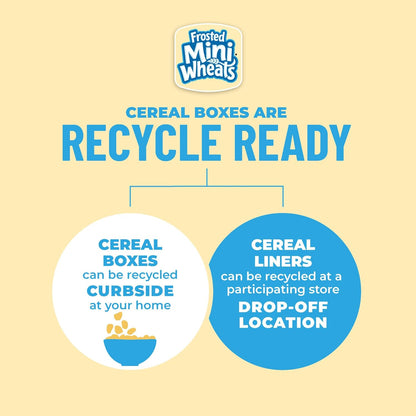Kellogg's Frosted Mini-Wheats Cereal Snack Cups – Easy Morning Breakfast for Children, Ready-to-Eat 12-Pack