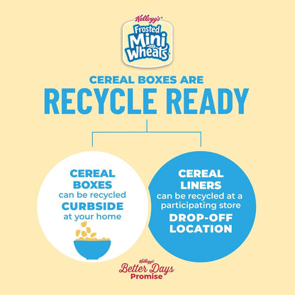 Kellogg's Frosted Mini-Wheats Cereal Snack Cups – Easy Morning Breakfast for Children, Ready-to-Eat 12-Pack