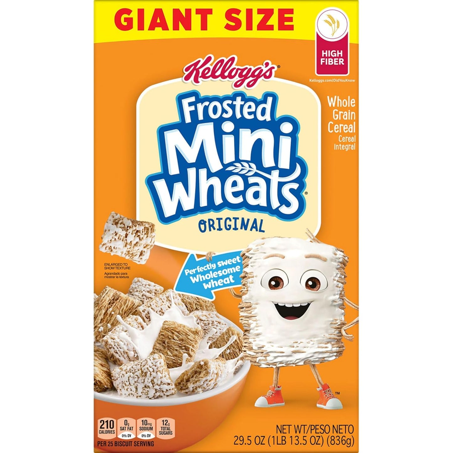 Kellogg’s Frosted Mini-Wheats – Wholesome Pantry Staple for Weight Management and Self-Care Mornings, Giant 29.5oz