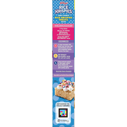 Kellogg's Rice Krispies Cereal – Fat-Free Gluten-Free Breakfast for Wellness-Minded Home Kitchens, 24oz