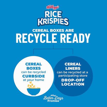 Kellogg's Rice Krispies Cereal – Fat-Free Gluten-Free Breakfast for Wellness-Minded Home Kitchens, 24oz