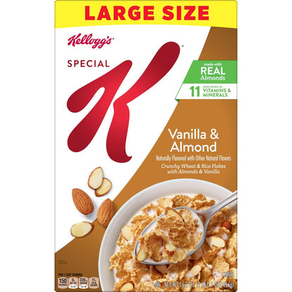 Kellogg's Special K Heart-Conscious Cereal for Personal Wellness Goals, Vanilla Almond with Crunchy Real Almonds