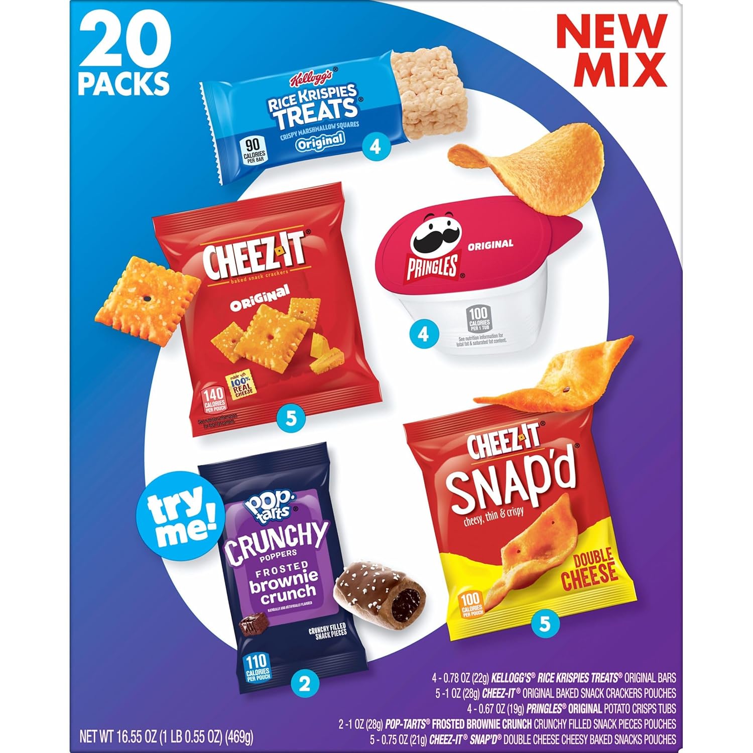 Kellogg's Variety Snack Box – 20 Individually Wrapped Workday Snacks That Travel from Desk to Zoom Call to Conference Room