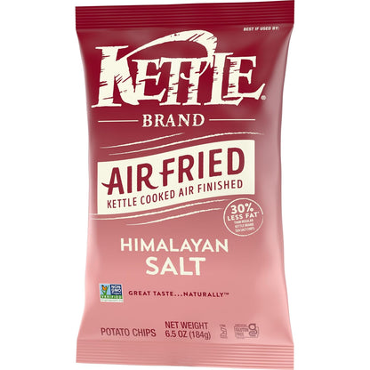 Kettle Brand Air Fried Sea Salt & Vinegar Chips – Better-for-You Chip Swap for Clean Eating Days, 6.5 oz Bag