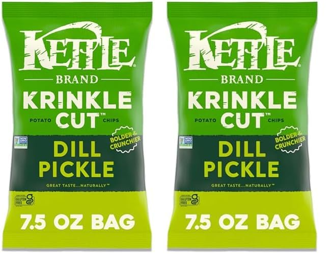 Kettle Brand Potato Chips Krinkle Cut Truffle and Sea Salt, 7.5 Oz – Premium Clean-Label Chips for Relaxing at Home
