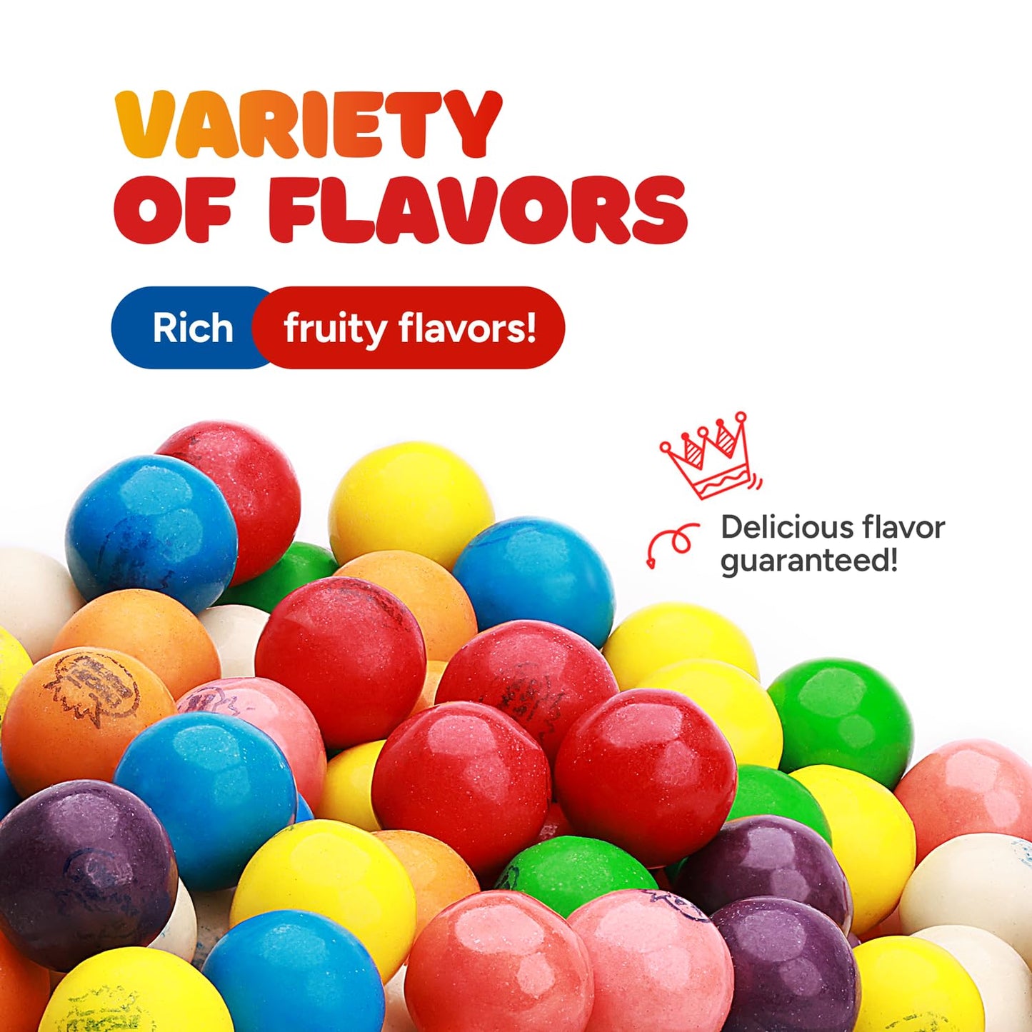 Kids Party Candy Gumballs 1lb Bulk Pack for Basement Rec Room and Birthday Treats