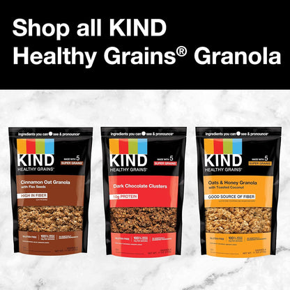 KIND Healthy Grains Clusters Dark Chocolate – Whole Grain Car Cup Holder Snack for Practice Runs and Weekend Road Trips