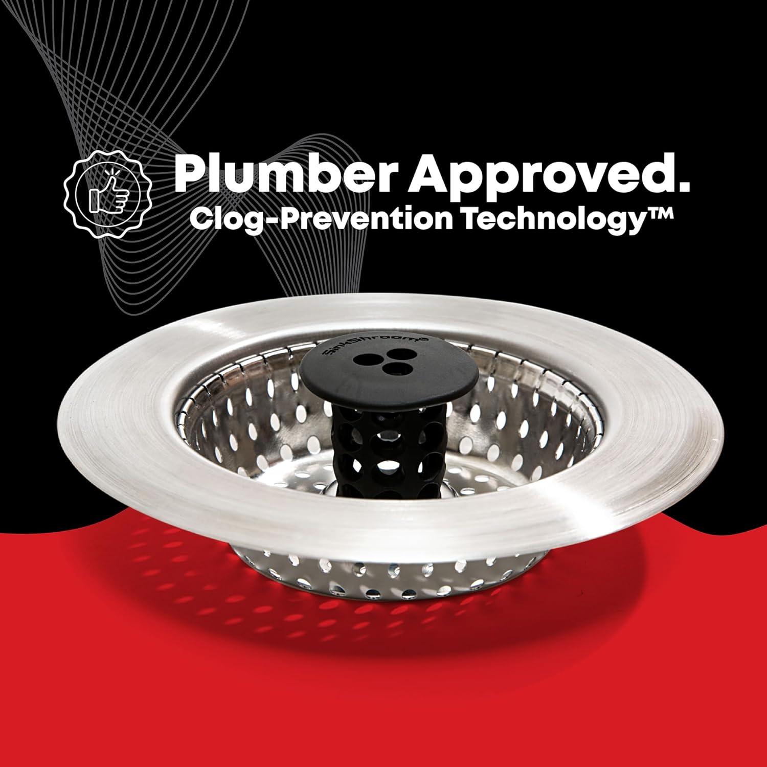 Kitchen SinkShroom 2-Pack Matte Black Sink Strainer for a Matching Designer Look Across Multiple Sinks