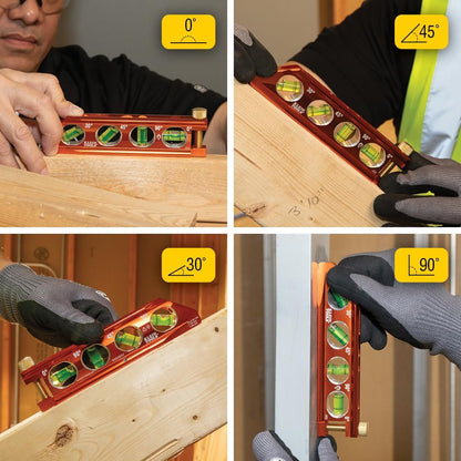 Klein Tools 935AB4V Pocket Level – High-Visibility Orange Body That Reduces Dropped-Tool Hazards on Site
