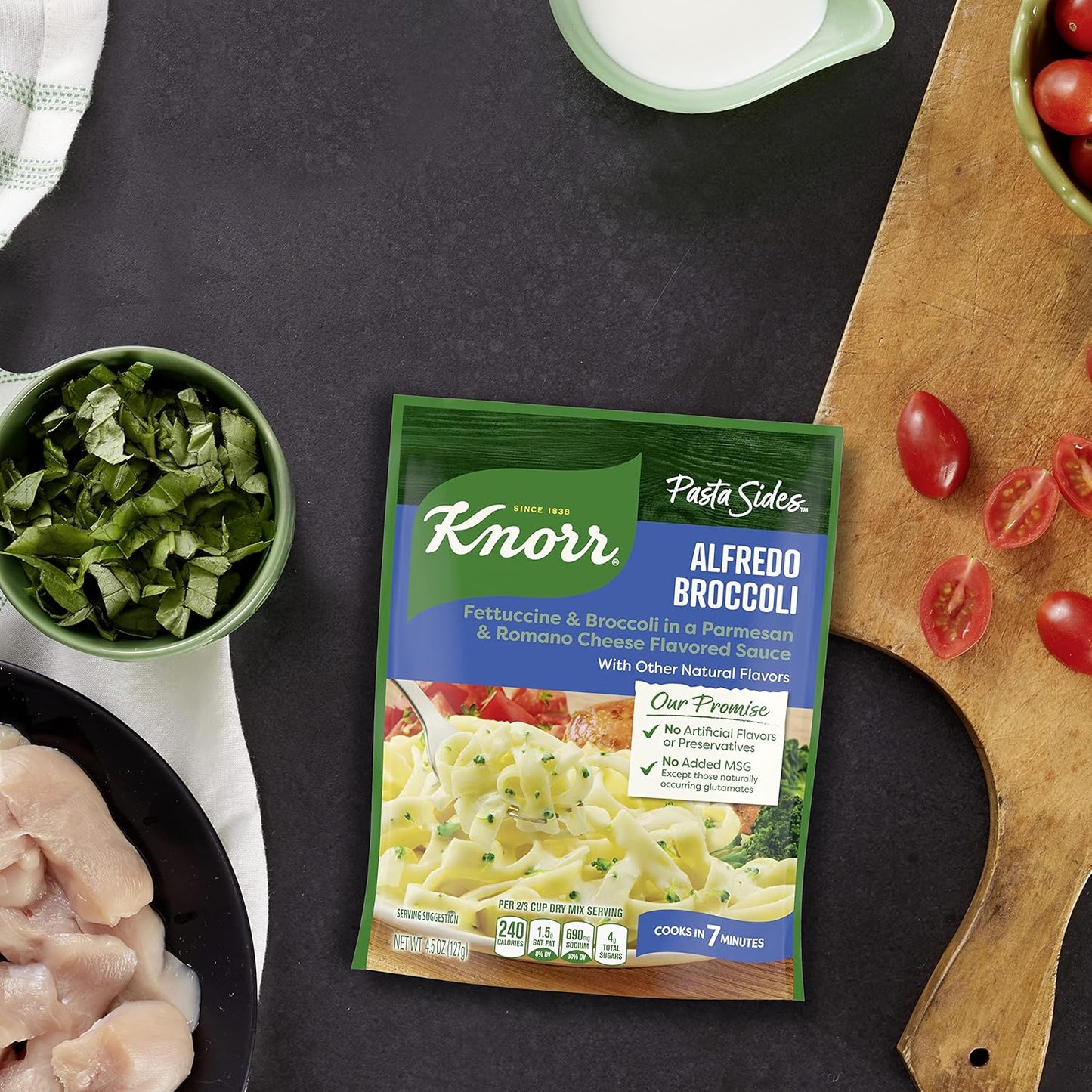Knorr Pasta Sides Alfredo Broccoli – Easy Pasta Side for Casseroles and Family Dinners, 8 Pouches