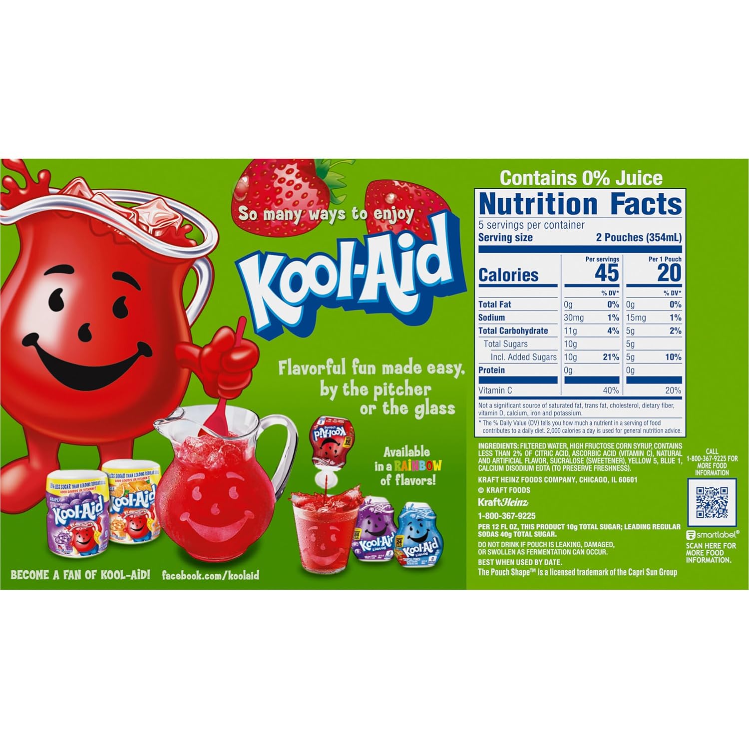 Kool-Aid Jammers Portable Kids Drink Box – Travel-Friendly Pouches for Camping, Beach Days, and Road Trips