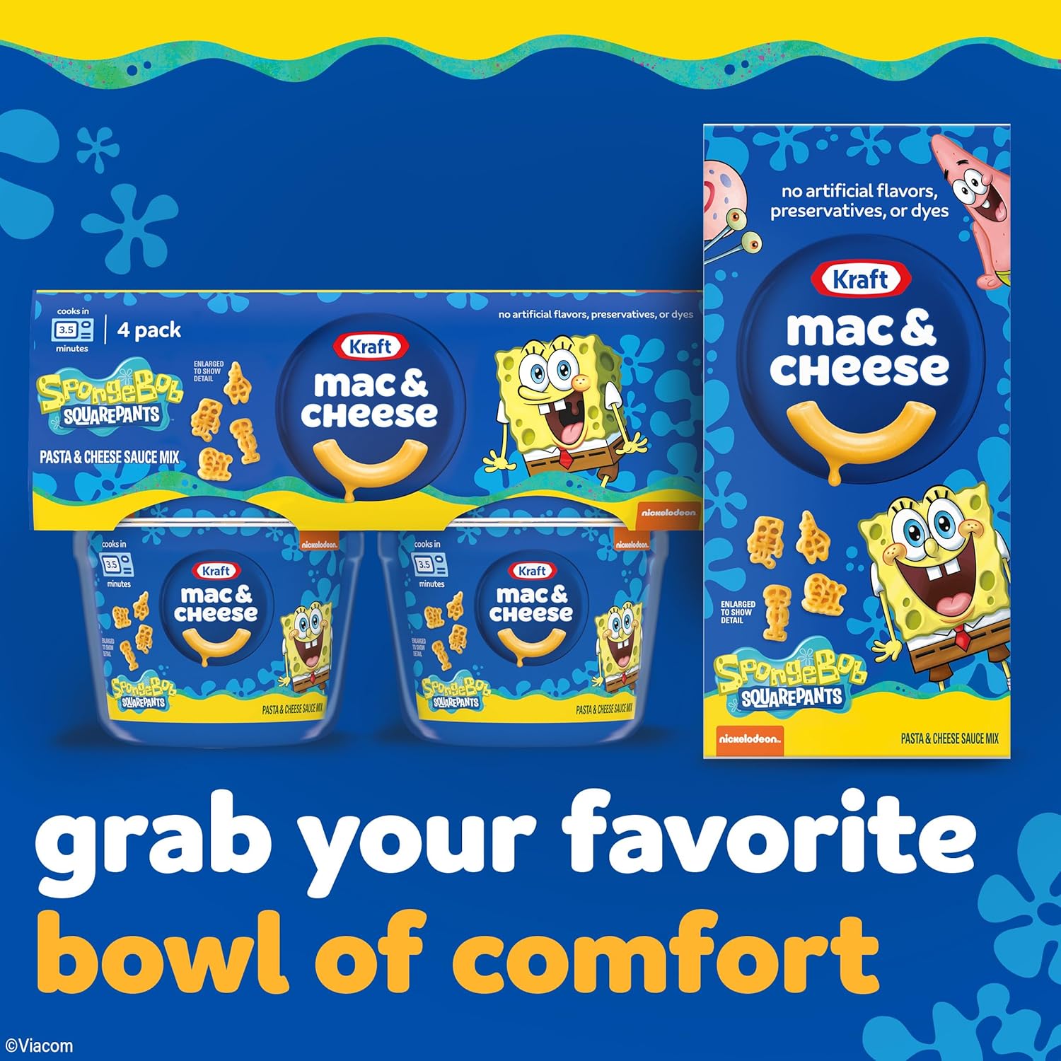 Kraft Character Mac & Cheese Cups Gift Basket Add-On for Unicorn Party or Holiday Stocking 4 Pack