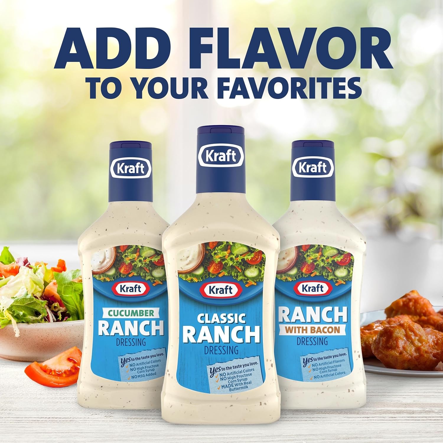 Kraft Classic Ranch Dressing – Travel-Friendly Dressing for Camping Trips and Outdoor Grilling