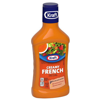 Kraft Creamy French Dressing – Ingredient-Conscious Dressing for Heartburn-Friendly Meals, 16 fl oz Bottle