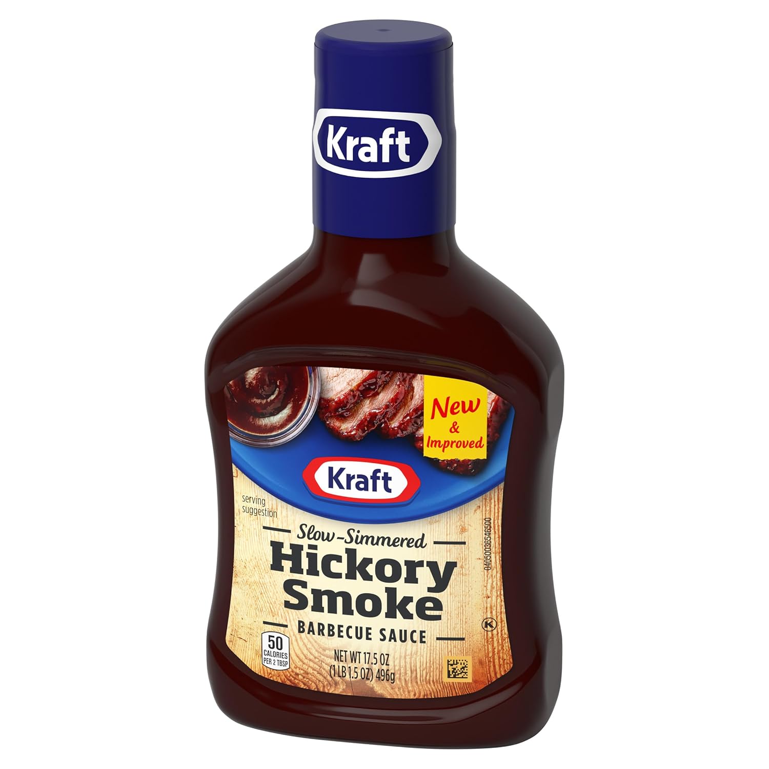 Kraft Hickory Smoke Slow-Simmered Barbecue Sauce, 17.5 oz Bottle – Father's Day Pantry Upgrade for the Family Grill Master