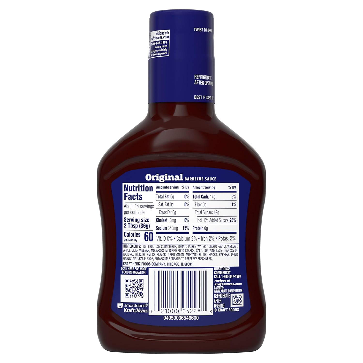 Kraft Original BBQ Sauce – Mess-Free Squeeze Bottle for Kid Lunches, Family Dinners, and Snack Time