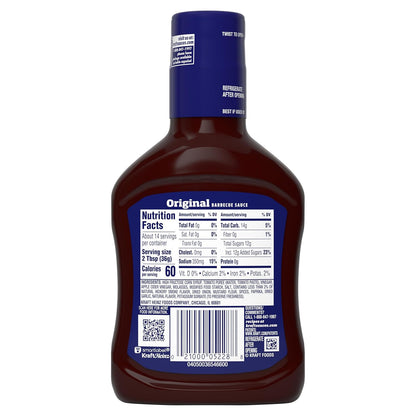 Kraft Original BBQ Sauce – Mess-Free Squeeze Bottle for Kid Lunches, Family Dinners, and Snack Time