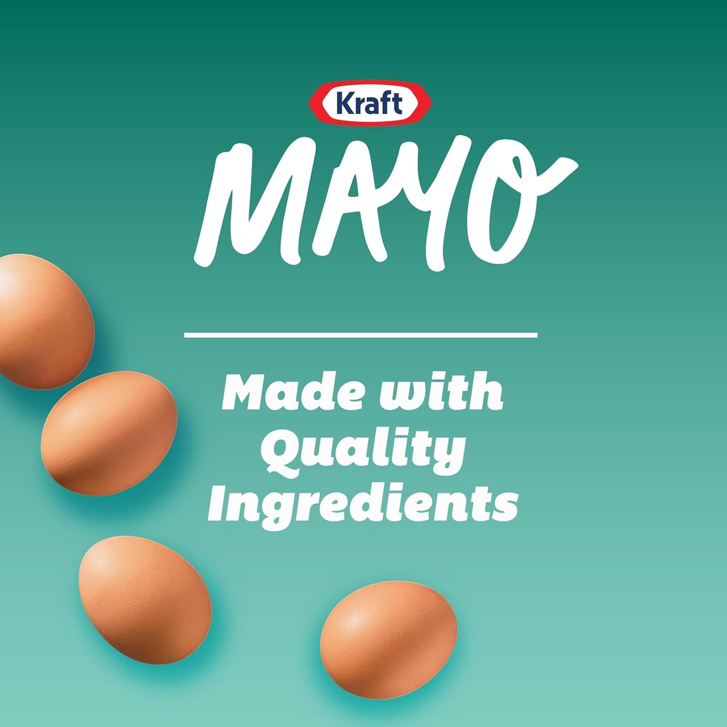 Kraft Real Mayo Creamy & Smooth Mayonnaise for Backyard Gatherings and Creamy Coleslaw Bases, 30 fl oz Jar