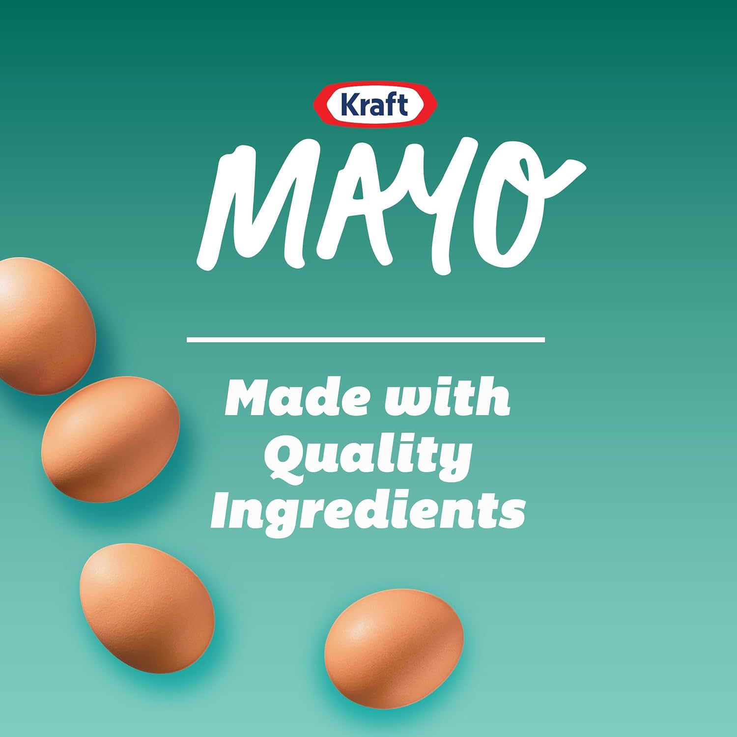 Kraft Real Mayo Creamy & Smooth Mayonnaise for Backyard Gatherings and Creamy Coleslaw Bases, 30 fl oz Jar