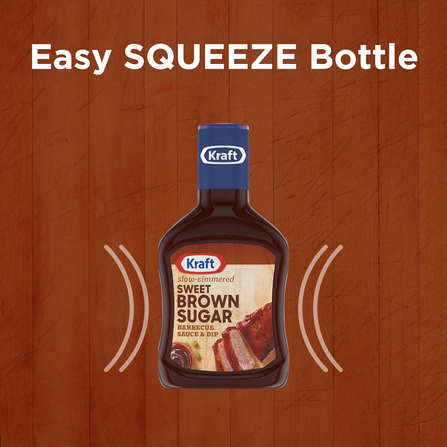 Kraft Sweet Brown Sugar Slow-Simmered Barbecue Sauce, 18 oz Sauce for School Night Dinners and Family Cookouts