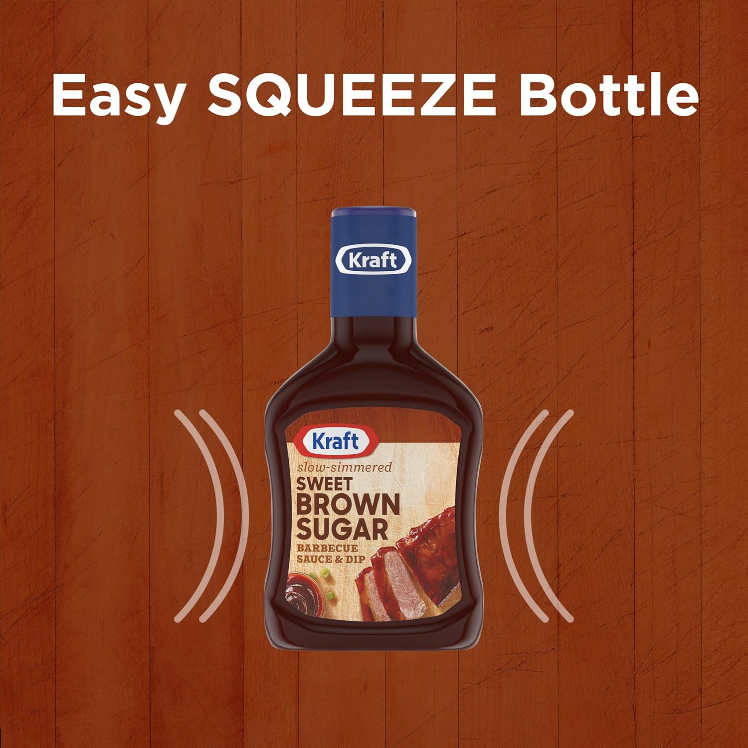 Kraft Sweet Brown Sugar Slow-Simmered Barbecue Sauce, 18 oz Sauce for School Night Dinners and Family Cookouts