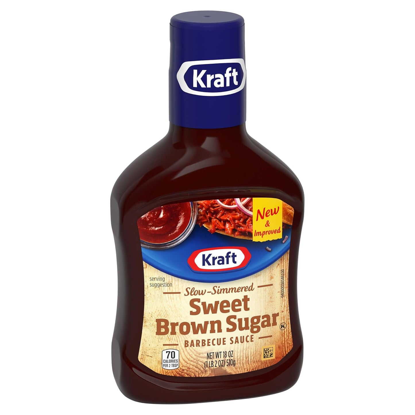 Kraft Sweet Brown Sugar Slow-Simmered Barbecue Sauce, 18 oz Sauce for School Night Dinners and Family Cookouts