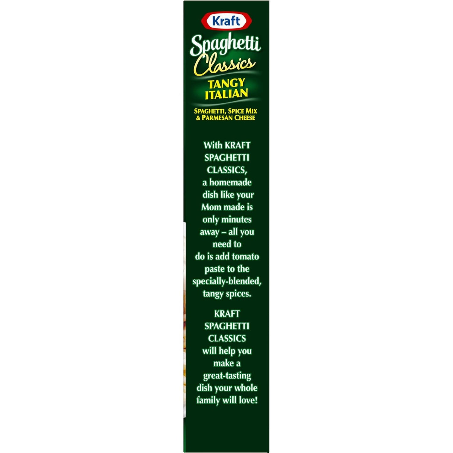 Kraft Tangy Italian Spaghetti — Streamlined Family Dinner for Busy Weeknights, All-in-One 8 oz Box