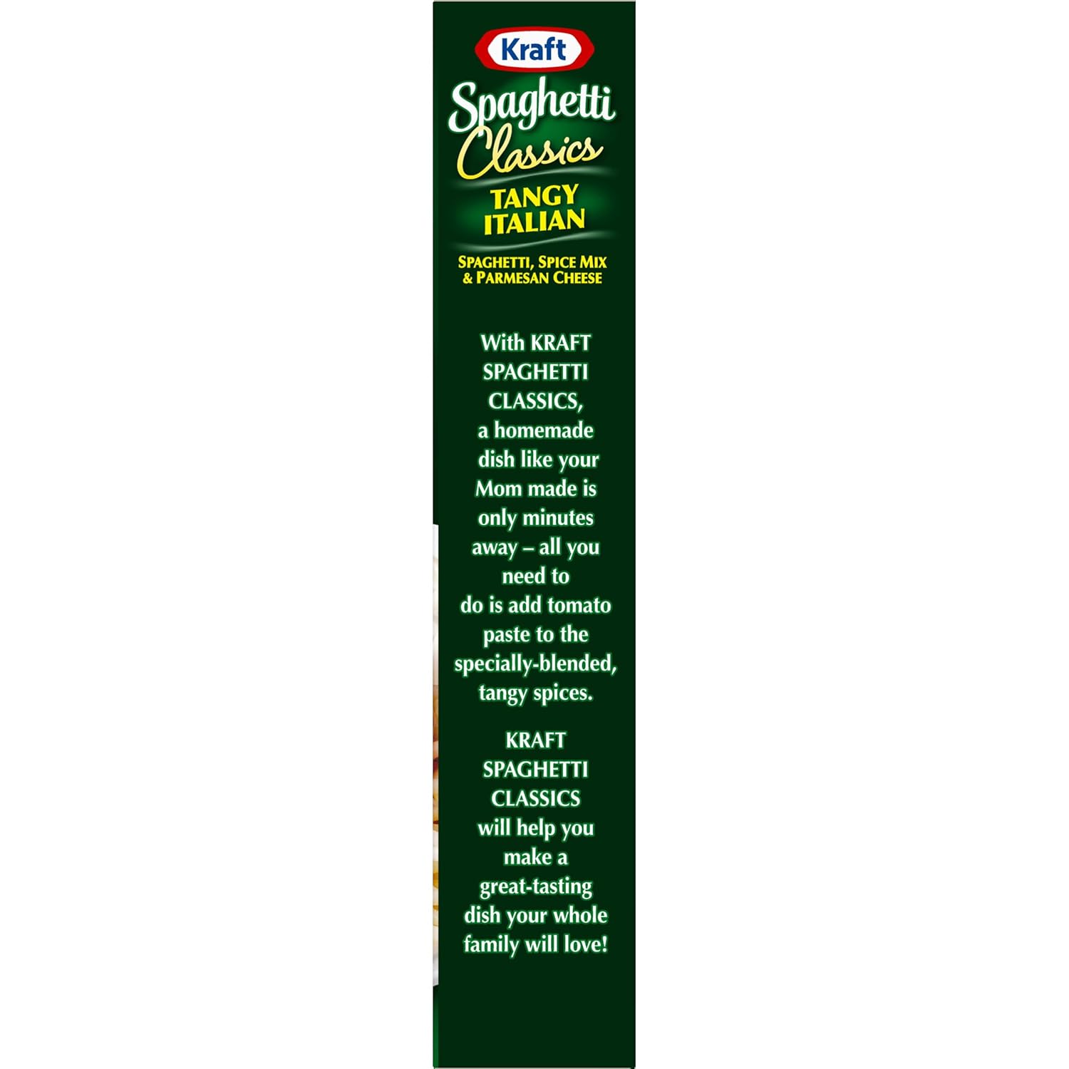 Kraft Tangy Italian Spaghetti — Streamlined Family Dinner for Busy Weeknights, All-in-One 8 oz Box
