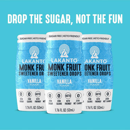 Lakanto Liquid Monk Fruit Vanilla Sweetener — Housewarming Gift for the New Home Bartista and Tea Lover