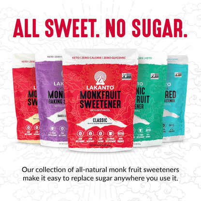 Lakanto Monk Fruit Classic Sweetener – Parent-Approved Diabetic-Safe Sweetener for School Lunches and Home Baking
