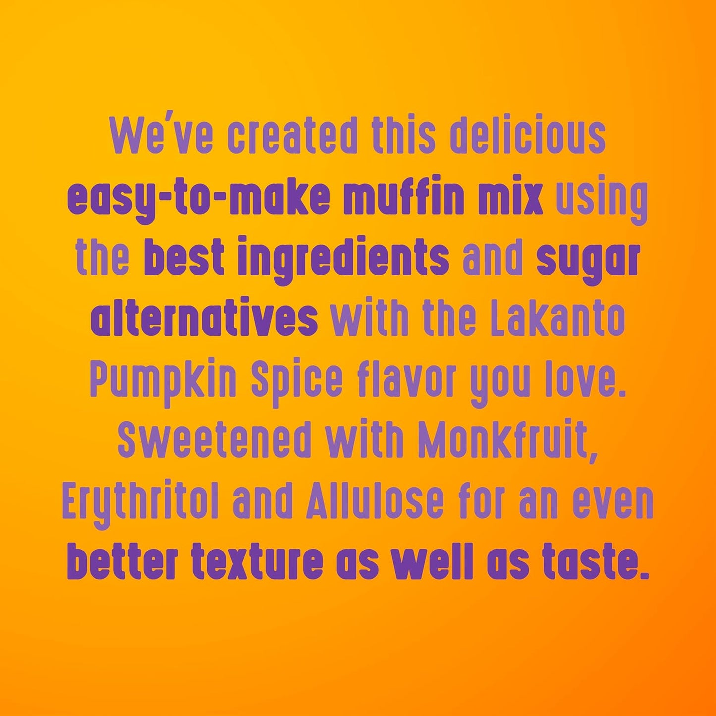 Lakanto Pumpkin Spice Muffin Mix - Sugar Free Pumpkin Spice Muffins for Family Baking with Children