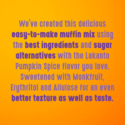 Lakanto Pumpkin Spice Muffin Mix - Sugar Free Pumpkin Spice Muffins for Family Baking with Children