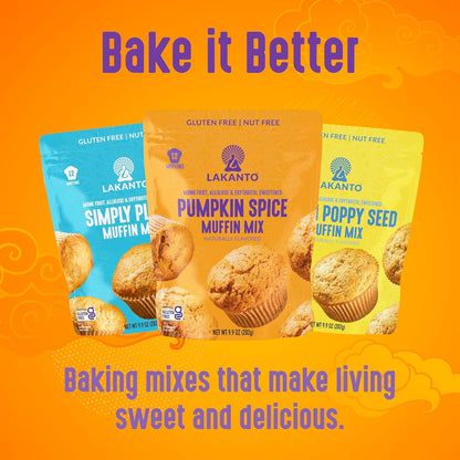 Lakanto Pumpkin Spice Muffin Mix - Sugar Free Pumpkin Spice Muffins for Family Baking with Children
