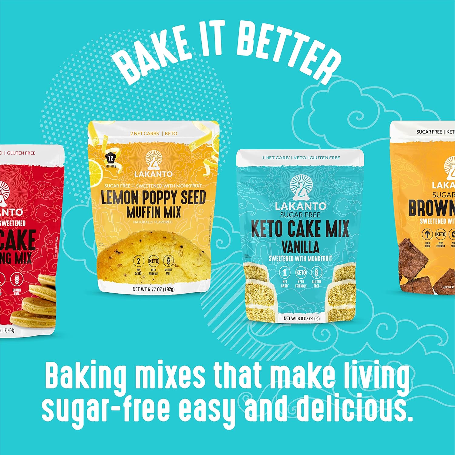 Lakanto Sugar Free Banana Nut Muffin and Bread Mix - No Added Sugar Banana Loaf for After School Treats