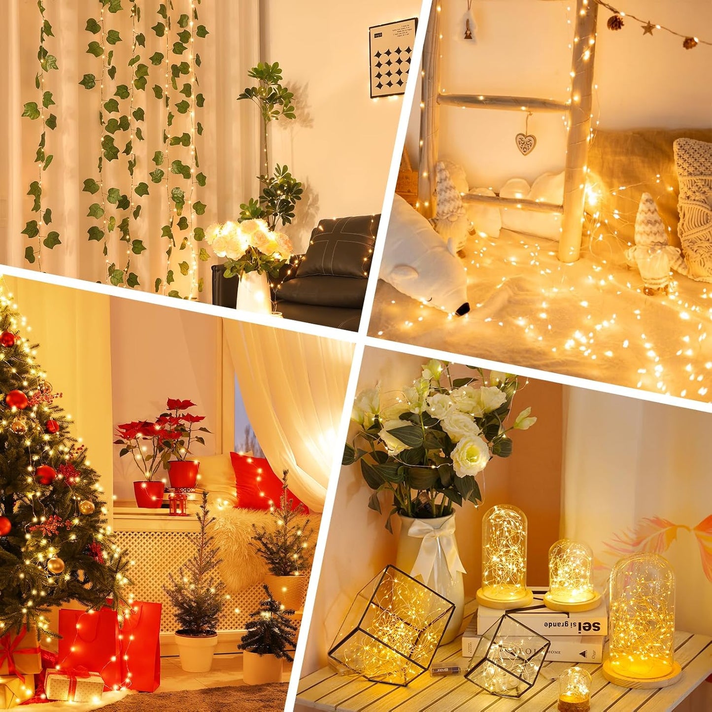 Lakumu Warm White Fairy Lights for Kids Room – Non Toxic Ambient Lighting for Nursery Reading Corner and Playroom