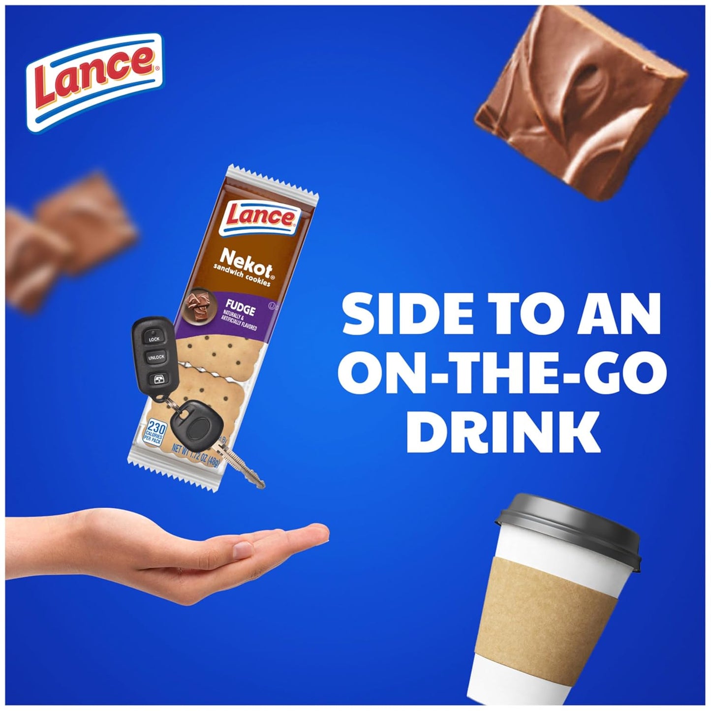Lance Nekot Fudge Cookie Packs, Individually Wrapped Lunchbox Snacks for School, Daycare, and Family Outings