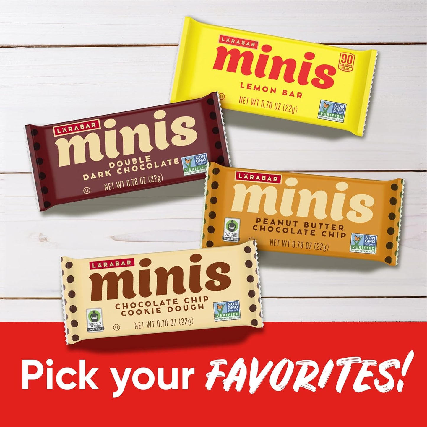 Larabar Minis Gluten Free Snack Bars – Fair Trade Sweet Treat Pairing for Yoga and Meditation Breaks, 30 Count
