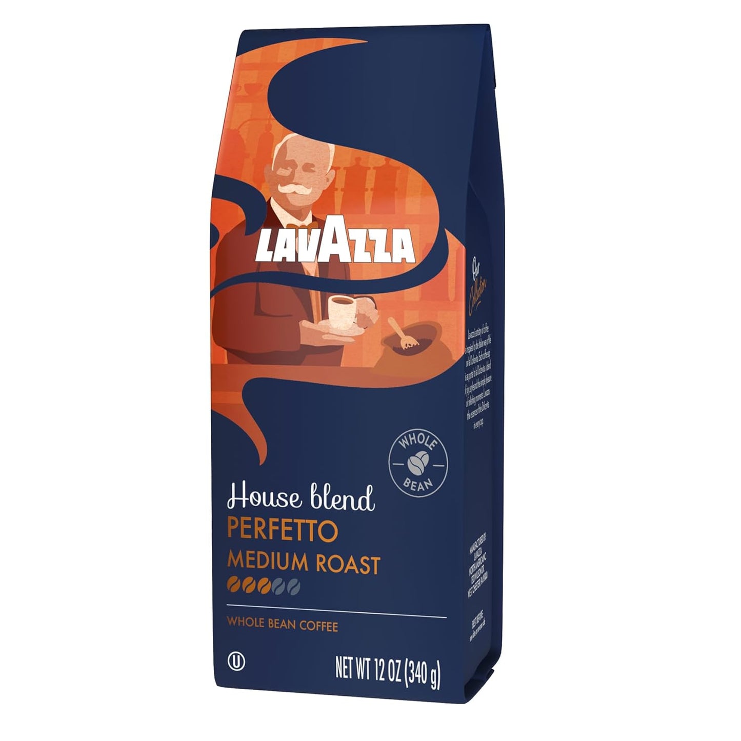 Lavazza House Blend Perfetto Whole Bean Coffee 12oz – Holiday Gift Basket Addition for Coffee Snobs, 100% Arabica Italian Medium Roast
